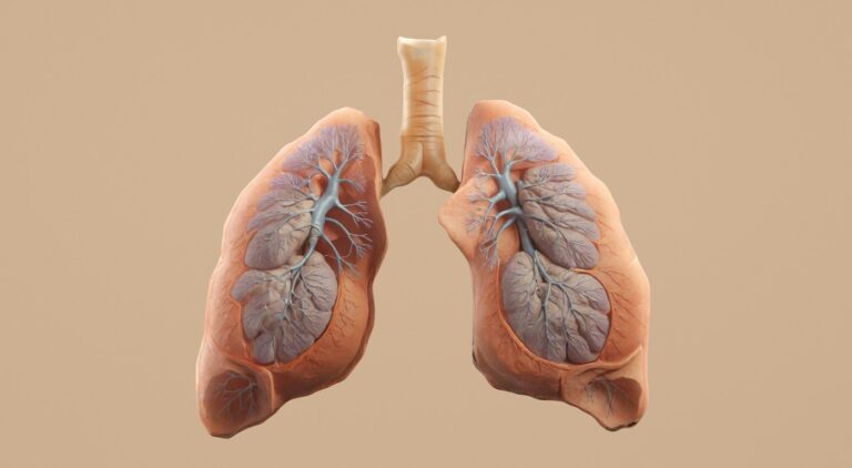 Modelo anatómico de los pulmones y los bronquios